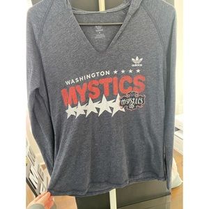 Mystics long sleeve tshirt hoodie medium ADIDAS